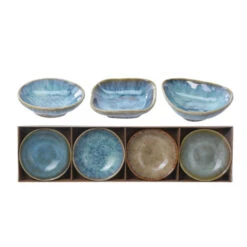 Excellent Houseware Snackschaaltjes Rustiek 4 Stuks 3 Assorti -Keukenartikelen Verkoop 101 2485 5 1