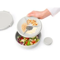 Brabantia Make En Take Salade Lunchkom 1,3 Liter Lichtgrijs -Keukenartikelen Verkoop 102 6368 4 1